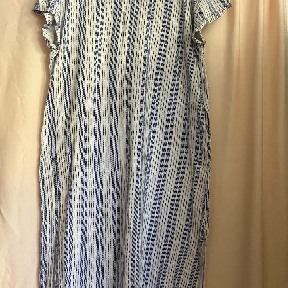 Striped Blue and White Maxi Dress - Picture 4 of 7